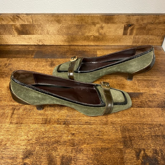 MaxMara Vintage Leather/Suade Kitten Heels - Picture 7 of 10